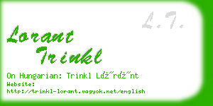 lorant trinkl business card